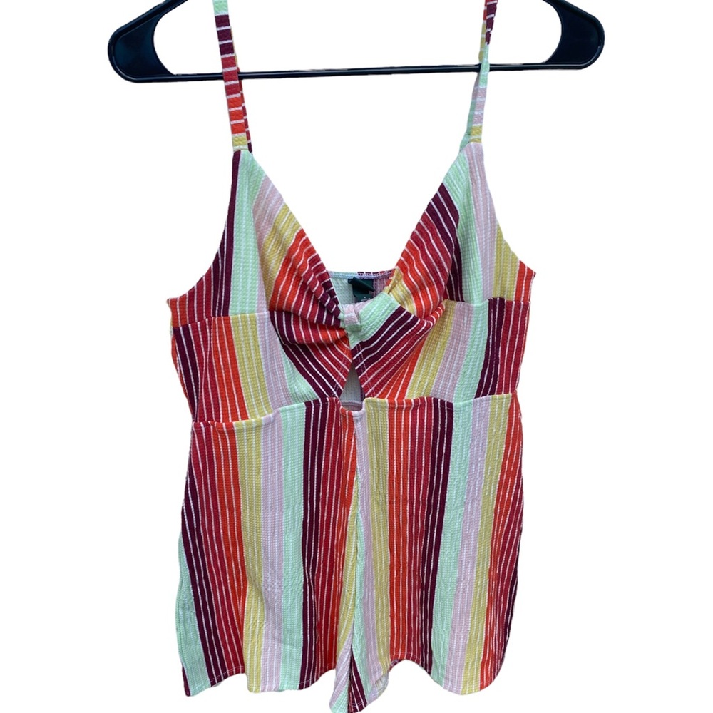 Wild Fable multi color striped romper size large